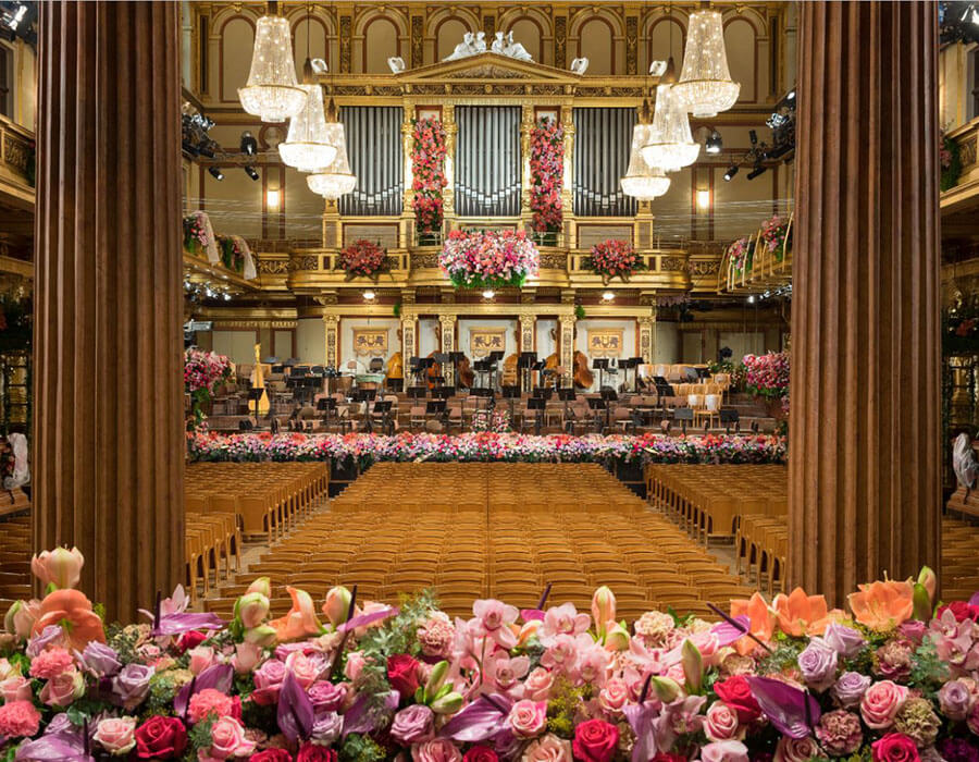 Classical concert floral decoration